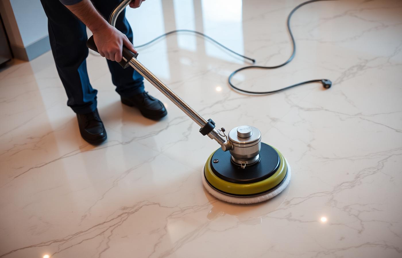 Restoring a marble floor